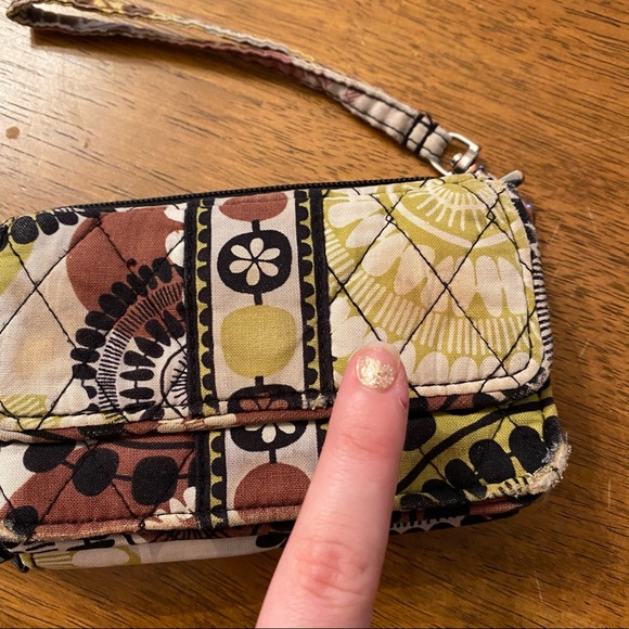 Vera Bradley Cocoa moss double zipper wallet - Picture 3 of 16